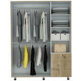 Closet Arizona Duna y Blanco 140x183cm con 3 Cajones con 3 Entrepaños - Closets | Bylmo