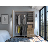 Closet Arizona Duna y Blanco 140x183cm con 3 Cajones con 3 Entrepaños - Closets | Bylmo