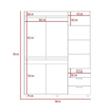 Closet Arizona Rovere 140x183cm con 3 Cajones con 3 Entrepaños - Closets | Bylmo