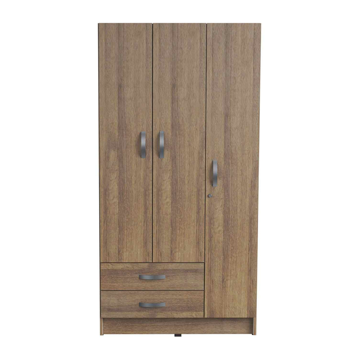 Closet Armario AM20223 Amareto y Blanco 92 cm con Dos Puertas y Dos Cajones - Closets | Bylmo