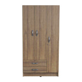 Closet Armario AM20223 Amareto y Blanco 92 cm con Dos Puertas y Dos Cajones - Closets | Bylmo
