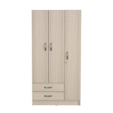 Closet Armario AM20223 Arena y Blanco 92 cm con Dos Puertas y Dos Cajones - Closets | Bylmo