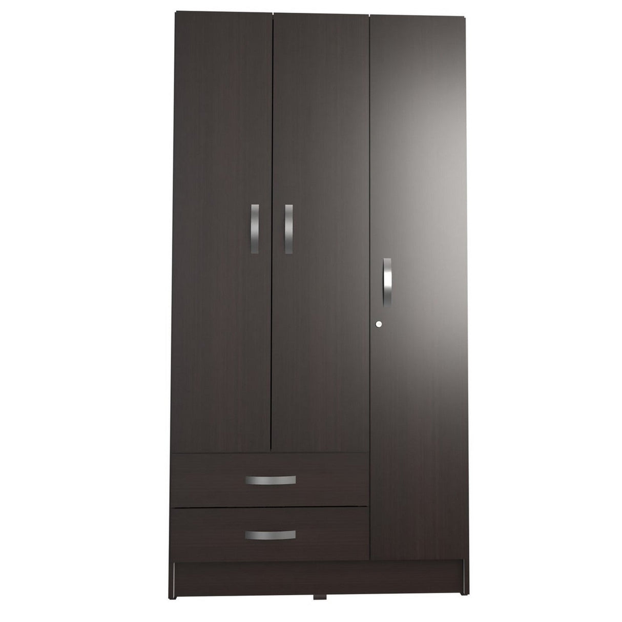 Closet Armario AM20223 Wengue y Blanco 92 cm con Dos Puertas y Dos Cajones - Closets | Bylmo