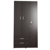 Closet Armario AM20223 Wengue y Blanco 92 cm con Dos Puertas y Dos Cajones - Closets | Bylmo