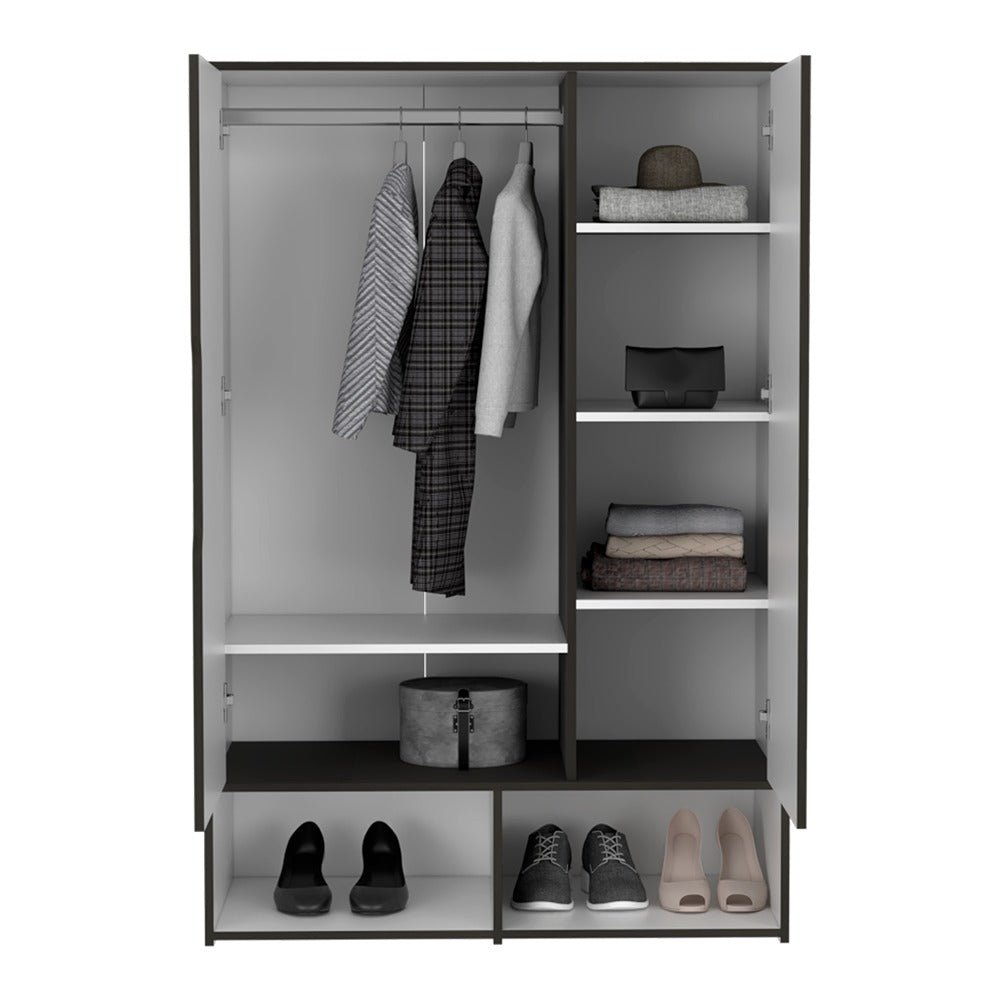Closet Armario Wengue 100 cm con Zapatero y Percheros - Closets | Bylmo