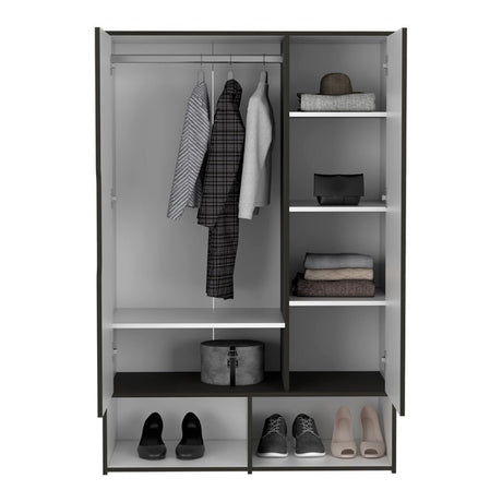 Closet Armario Wengue 100 cm con Zapatero y Percheros - Closets | Bylmo