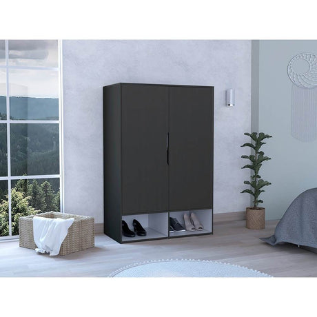 Closet Armario Wengue 100 cm con Zapatero y Percheros - Closets | Bylmo