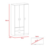 Closet Aural Wengue 90 cm con Entrepaños y Colgadero - Closets | Bylmo