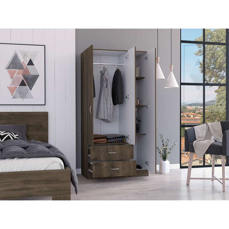 Closet Austral Bellota 90x180cm con 2 Cajones con 3 Entrepaños - Closets | Bylmo