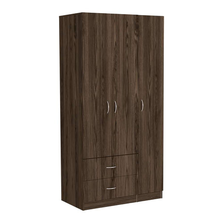 Closet Austral Coñac 90x180cm con 2 Cajones con 3 Entrepaños - Closets | Bylmo