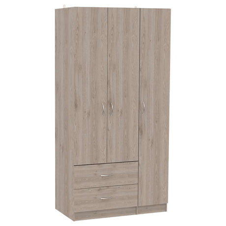 Closet Austral Ceniza 90x180cm con 2 Cajones con 3 Entrepaños - Closets | Bylmo