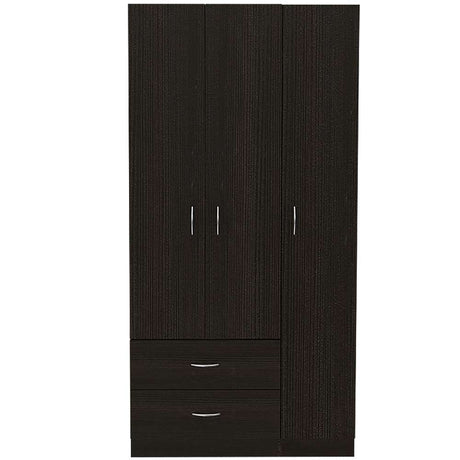 Closet Austral Wengue 90x180cm con 2 Cajones con 3 Entrepaños - Closets | Bylmo