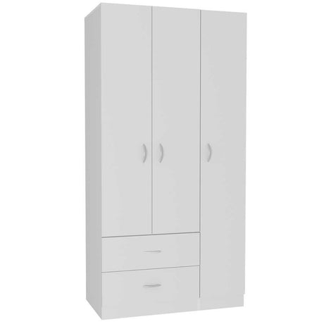 Closet Autral Blanco 90x180cm con 2 Cajones con 3 Entrepaños - Closets | Bylmo