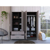 Closet Balton Carbón 160 cm con Espejos, Cuatro Puertas y Dos Cajones - Closets | Bylmo