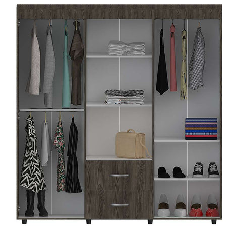 Closet Bariloche Milan 170x180cm con 2 Cajones con 5 Entrepaños - Closets | Bylmo