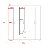 Closet Bariloche Milan 170x180cm con 2 Cajones con 5 Entrepaños - Closets | Bylmo