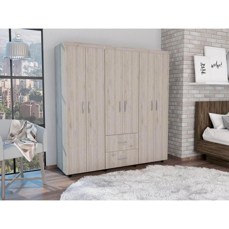 Closet Bariloche Ceniza 170 cm con Seis Puertas y Dos Cajones - Closets | Bylmo