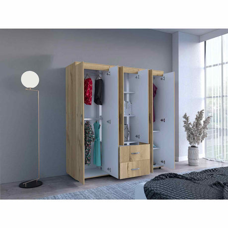 Closet Bariloche Duna 170x180cm con 2 Cajones con 4 Entrepaños - Closets | Bylmo