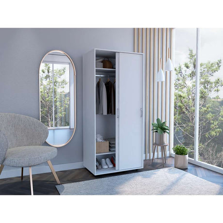 Closet Belfort Blanco 80 cm con Dos Puertas - Closets | Bylmo