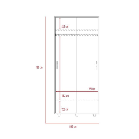 Closet Belfort Wengue 80 cm con Dos Puertas - Closets | Bylmo