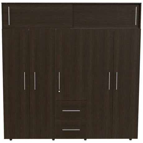 Closet Bigaf Wengue 200 cm con Siete Puertas y Tres Cajones - Closets | Bylmo