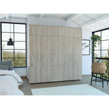 Closet Bigaf Plus Ceniza 200 cm con Siete Puertas y Tres Cajones - Closets | Bylmo