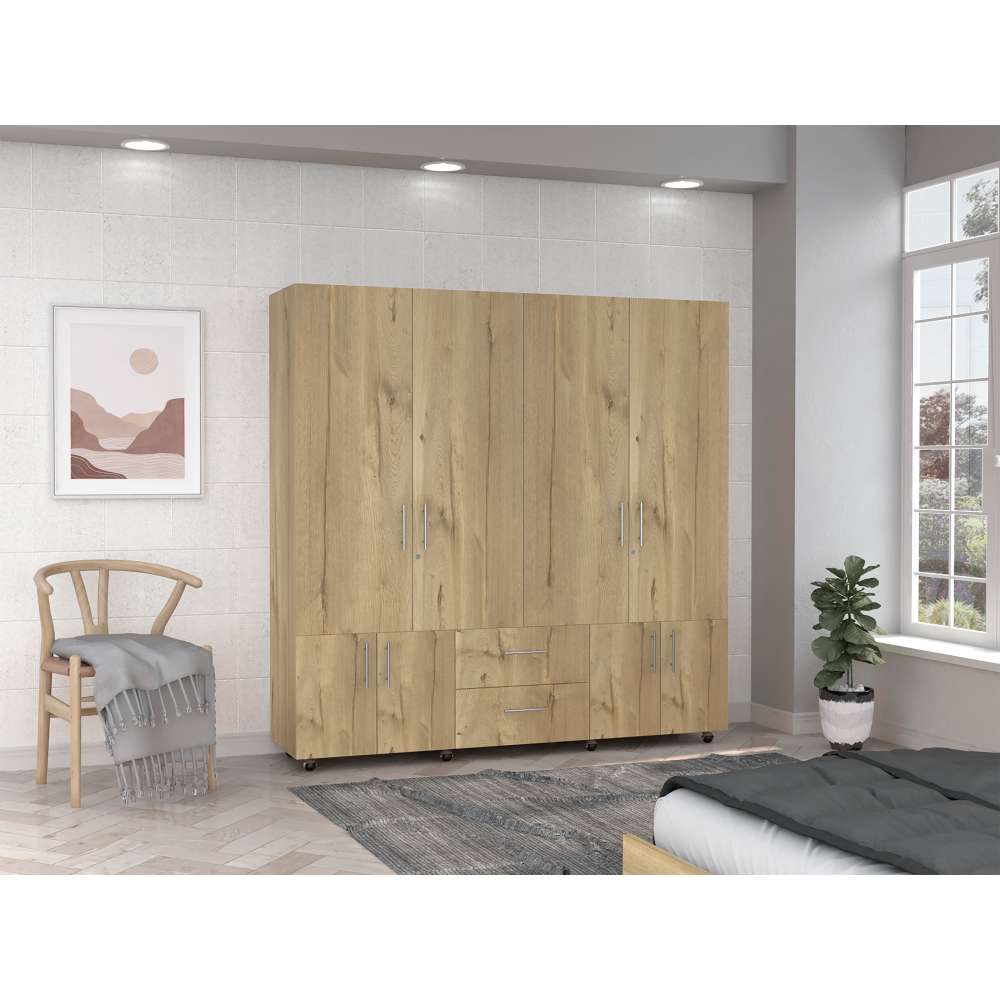 Closet Cantelmo Duna 200 cm con Ocho Puertas y Dos Cajones - Closets | Bylmo