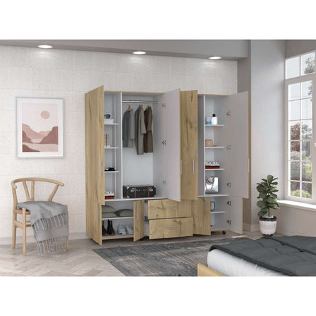 Closet Cantelmo Duna 200 cm con Ocho Puertas y Dos Cajones - Closets | Bylmo