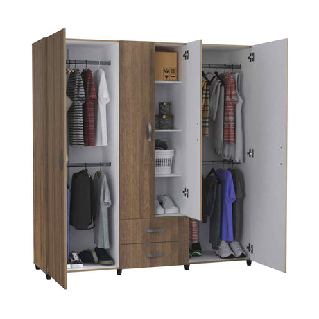 Closet D y B Amaretto 181 cm con Cajones, Puertas, Colgadero y Entrepaños - Closets | Bylmo