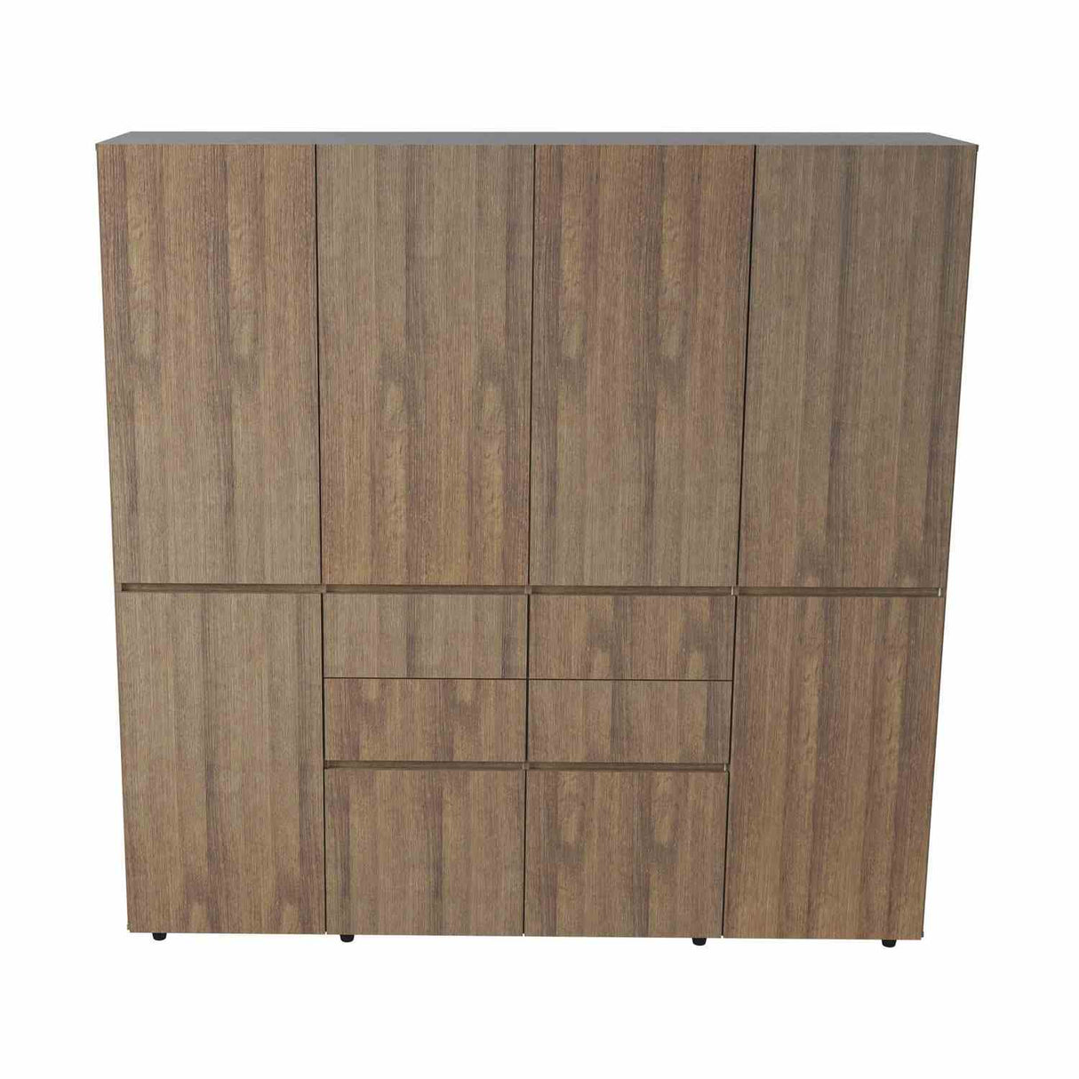 Closet D y B Amaretto 200 cm con Cajones, Puertas, Colgadero y Entrepaños - Closets | Bylmo