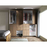 Closet D y B Amaretto 200 cm con Cajones, Puertas, Colgadero y Entrepaños - Closets | Bylmo