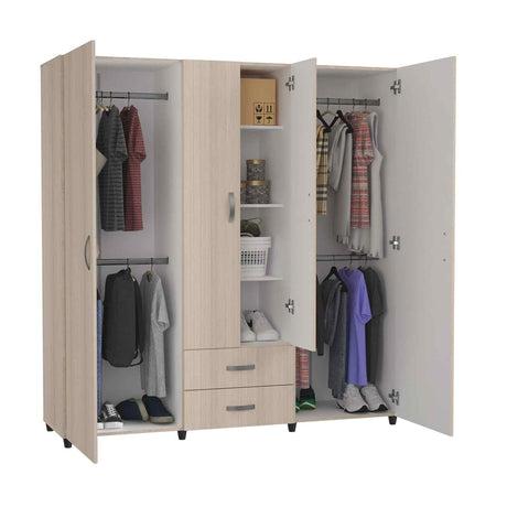 Closet D y B Arena 181 cm con Cajones, Puertas, Colgadero y Entrepaños - Closets | Bylmo