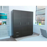 Closet Dassel Wengue 140.1x161.5cm con 2 Cajones con 3 Entrepaños - Closets | Bylmo