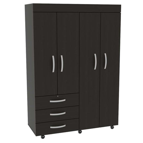 Closet Denver Wengue 119 cm con Cuatro Puertas y Dos Cajones - Closets | Bylmo