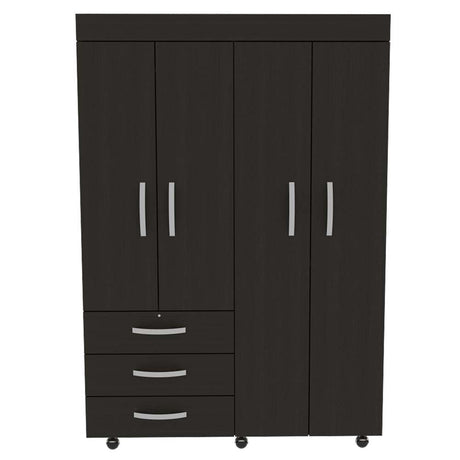 Closet Denver Wengue 119 cm con Cuatro Puertas y Dos Cajones - Closets | Bylmo