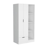 Closet Éclat Blanco 90 cm con Dos Puertas y Un Cajón - Closets | Bylmo