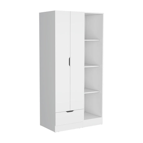 Closet Éclat Blanco 90 cm con Dos Puertas y Un Cajón - Closets | Bylmo