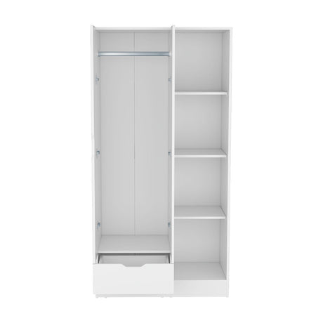 Closet Éclat Blanco 90 cm con Dos Puertas y Un Cajón - Closets | Bylmo