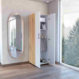 Closet Eter Blanco 60 cm con Dos Puertas, Entrepaños y Colgadero - Closets | Bylmo