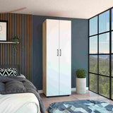 Closet Eter Blanco 60 cm con Dos Puertas, Entrepaños y Colgadero - Closets | Bylmo