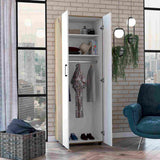 Closet Eter Blanco 60 cm con Dos Puertas, Entrepaños y Colgadero - Closets | Bylmo