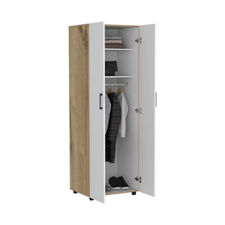 Closet Eter Blanco 60 cm con Dos Puertas, Entrepaños y Colgadero - Closets | Bylmo