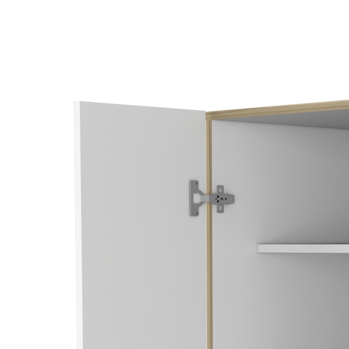 Closet Eter Blanco 60 cm con Dos Puertas, Entrepaños y Colgadero - Closets | Bylmo