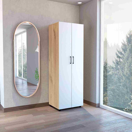 Closet Eter Blanco 60 cm con Dos Puertas, Entrepaños y Colgadero - Closets | Bylmo