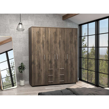 Closet Fontan Bellota 150 cm con Cuatro Puertas y Tres Cajones - Closets | Bylmo
