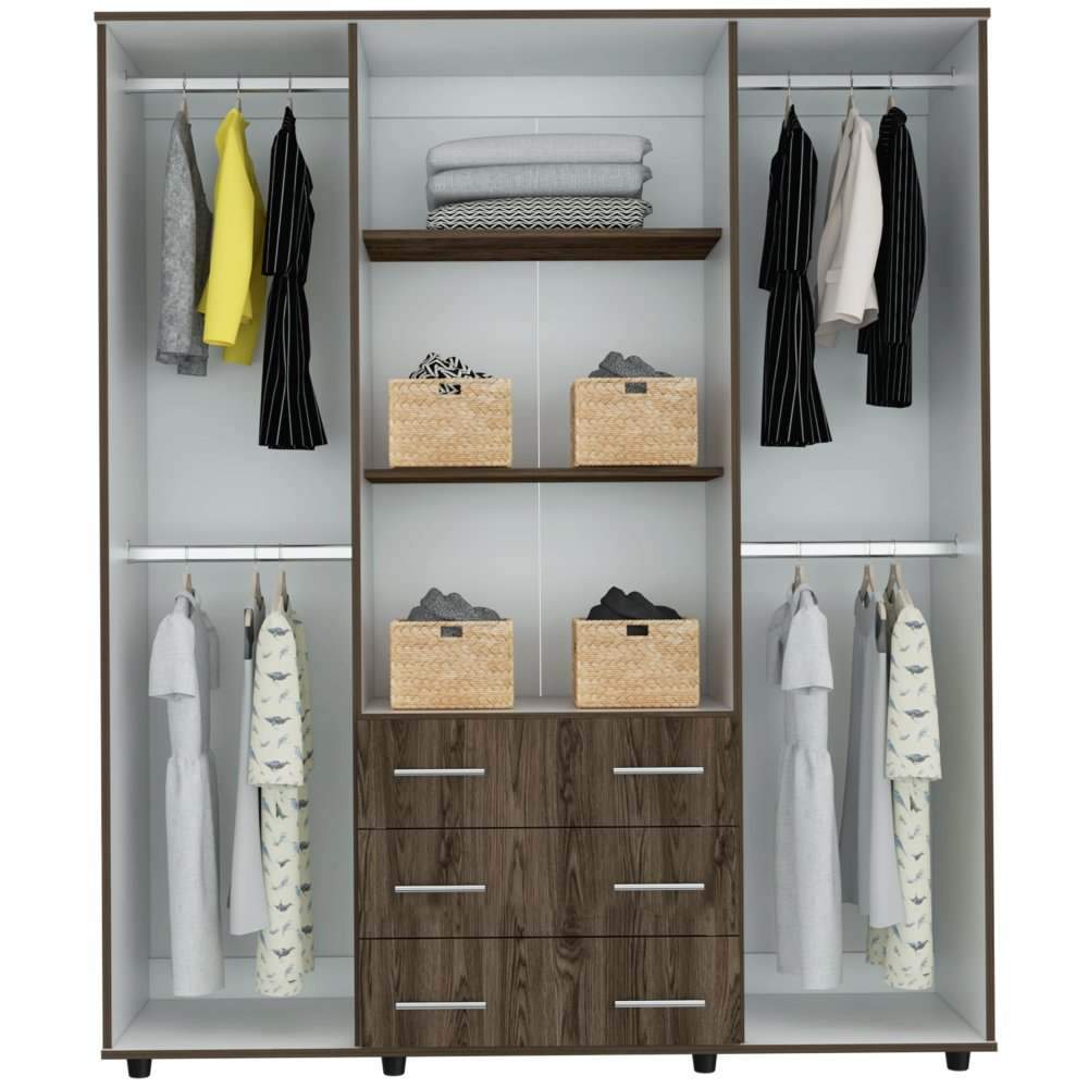 Closet Milan y Blanco 150x179cm con 6 Cajones con 2 Entrepaños - Closets | Bylmo