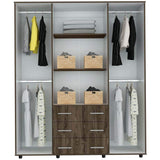 Closet Milan y Blanco 150x179cm con 6 Cajones con 2 Entrepaños - Closets | Bylmo