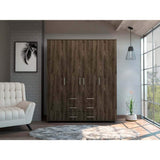 Closet Milan y Blanco 150x179cm con 6 Cajones con 2 Entrepaños - Closets | Bylmo