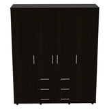 Closet Fontan Wengue 150 cm con Cuatro Puertas y Tres Cajones - Closets | Bylmo