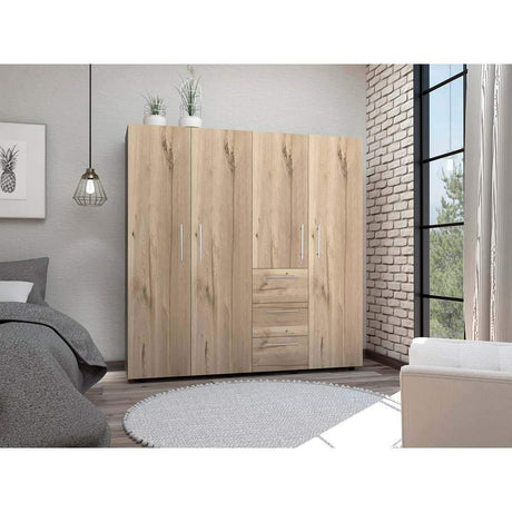 Closet Harlem Duna 180 cm con Cuatro Puertas y Tres Cajones - Closets | Bylmo
